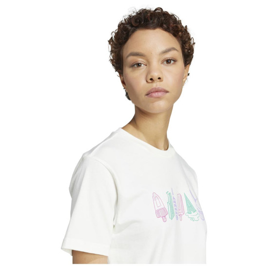 Adidas Γυναικεία κοντομάνικη μπλούζα Lounge Food Graphic Tee